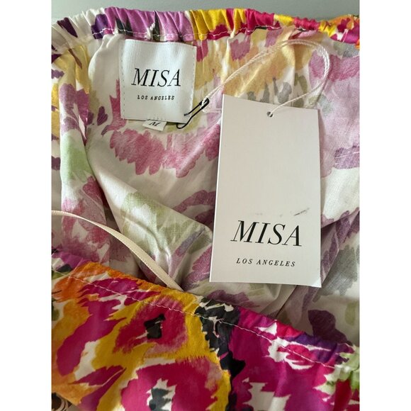 Misa Los Angeles Mahika One-Shoulder Floral Cotton Maxi Dress Size M - Picture 7 of 11